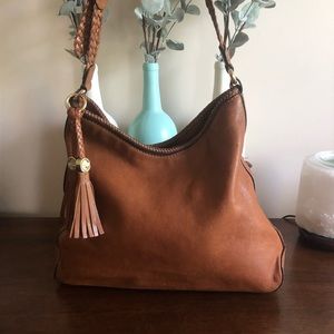 Gucci leather braided shoulder bag